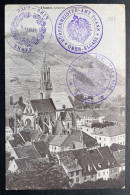 Delcampe - CPA THANN ALSACE VUE GENERALE / CACHETS MAIRIE FRANCAIS ET ALLEMAND - Thann