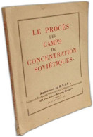 Delcampe - Le Procès Des Camps De Concentration Sovietiques : Supplément Au Bulletin D'etudes Et D'Informations Politiques Internat - Storia
