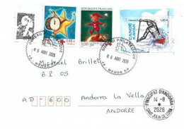 Delcampe - 2019 ICF Canoe Sprint World Championships Szeged, Hungary,  Letter France To Andorra, With Postmarks - Canoa