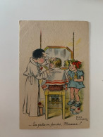 Delcampe - P13-illustrateur, Roger Levasseur–les Pattes En Point, Monsieur Chez Le Coiffeur, Enfants, Coiffeur - Levasseur, Roger