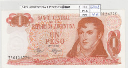 Delcampe - CRJ1453 BILLETE ARGENTINA 1 PESOS 1972 P-287a.3 N01453 - Argentine
