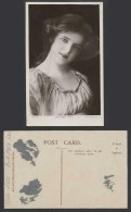 Delcampe - Actress Miss Mabel Green, Glamour Lady Woman 1908 Old Real Photo Postcard Rotary - Actores