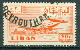Delcampe - Lebanon 1958 MiNr 631 Used Douglas DC-6B At Khalde Airport #12-14-23 - Libanon