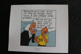 Delcampe - Ex-Libris-Tintin - Trois Dessins De Hergé- Extrait De L'Étoile Mystérieuse - Planche 5 Strip / 11-12-13 - Dim:240x193mm - Ilustradores G - I