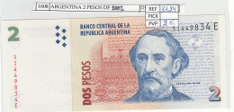 Delcampe - CRJ1608 BILLETE ARGENTINA 2 PESOS 2002 P-352a.2 N01608 - Argentine