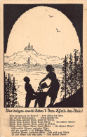 Delcampe - B155 Silhouette Rhein Castle Love Romance Couple Gathers Grapes Poem Postcard - Sonstige & Ohne Zuordnung