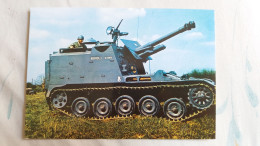 Delcampe - CPSM MATERIEL MILTAIRE CHAR TANK AUTOMOTEUR DE 105  CHRISTINE 2 C S T ARTILLERIE 2 11 EME BATTERIE 19 EME REGIMENT DRAGU - Materiale