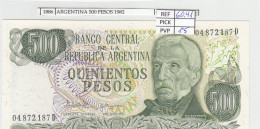 Delcampe - CRJ1886 BILLETE ARGENTINA 500 PESOS 1982 - Argentine
