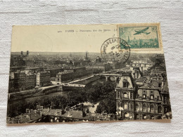 Delcampe - PARIS – Exposition 1937 – Cachet Spécial Paris Tourisme – Poste Aérienne 85c – Panorama Des Dix Ponts - Cachets Provisoires