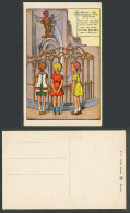 Delcampe - Manneken-Pis Fountain 3 Little Girls Belgium Bruxelles Comic Humour Old Postcard - Cómics