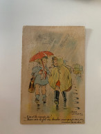 Delcampe - P13-illustrateur, Roger Levasseur.–t’as De La Viande, Toi, Petite Fille, Parapluie, Pluie - Levasseur, Roger