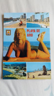 Delcampe - CPSM PIN UP FEMME MAILLOT DE BAIN SEINS NUS PLAYA DE ARO ESPAGNE MULTI VUES - Pin-Ups