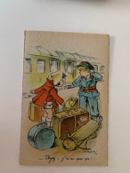 Delcampe - P13-illustrateur Roger Levasseur–voyez, Je N’ai Que ça… Petite Fille, Train, Valise, Contrôleur De Train - Levasseur, Roger
