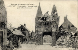Delcampe - CPA Longpont Aisne, Porte Fortiftée Aprés La Bombardement, Berville De L'Aisne - Andere & Zonder Classificatie