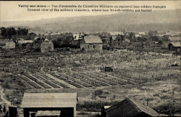 Delcampe - CPA Vailly Sur Aisne, Vue D'ensemble Du Cimetriére Militaire Oú Reposent 6000 Soldats Francais - Andere & Zonder Classificatie