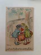 Delcampe - P13-illustrateur Roger Levasseur–ma Petite Fait, Comme Maman, Elle Dit Groupe De Petites Filles, Panier, Sac De Courses - Levasseur, Roger