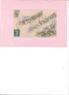 Delcampe - M1608 - FLEURS - BONJOUR De St ÉTIENNE - D42 - Carte Celluloïd - Blumen
