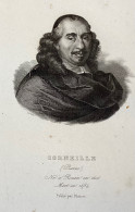 Delcampe - Gravure - Pierre CORNEILLE - Poète & Dramaturge - XIXe - BLAISOT - Documents Historiques
