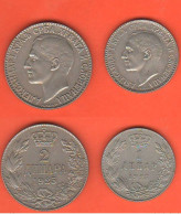 Delcampe - Serbia 1 + 2 Dinara 1925 Serbie Nickel  Coin - Serbie
