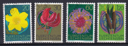Delcampe - Liechtenstein MNr. 560 - 563 Gestempelt, Einheimische Flora (Nr. 4342) - Oblitérés