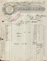Delcampe - FACTURE - MANUFACTURE DE CONFECTION POUR DAMES - J. LAVIGNE - TABLIER BLOUSE LINGERIE JUPON - BORDEAUX 33 - Vestiario & Tessile