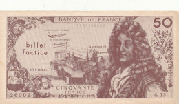 Delcampe - BILLET    R BILLET FACTICE CINQUANTE FRANCS  RACINE  A USAGE SCOLAIRE - Ficción & Especímenes