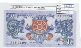 Delcampe - CRJ0035 BILLETE BHUTAN 1 NGULTRUM 2006 P-27a - Bhoutan