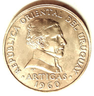 Delcampe - URUGUAY / 5 CENTESIMOS / ARTEGAS / 1960 - Uruguay