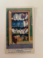 Delcampe - P13-illustrateur Humour Nous Avons Trouvé Un Logement, Petit Mais Confortable, Humour, Famille, Dans Un Placard Logement - 1900-1949