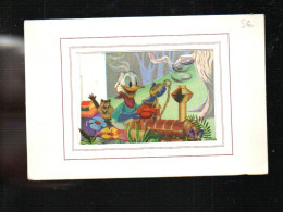 Delcampe - Cpsm Carte 2 Volets Donald Train , Plastique Et Papier - Sonstige & Ohne Zuordnung