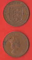 Delcampe - Jersey 1/12 Shilling 1964 Bronze Coin Queen Elizabeth - Jersey