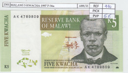 Delcampe - CRJ2301 BILLETE BILLETE MALAWI 5 KWACHA 1997 P-36a SIN CIRCULAR - Malawi
