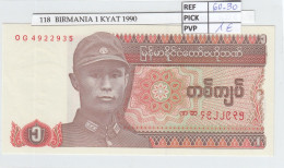Delcampe - CRJ0118 BILLETE BIRMANIA 1 KYAT 1990 P-67a - Myanmar