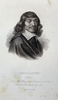 Delcampe - Gravure - René DESCARTES - Philosophe & Mathématicien - XIXe - BLAISOT - Documents Historiques