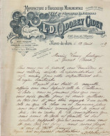 Delcampe - FACTURE - MANUFACTURE HORLOGERIE - L.D. ODOBEY CADET - HORLOGER MECANICIEN - MOREZ DU JURA - 1900 – 1949