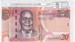 Delcampe - CRJ1332 BILLETE BOTSWANA 20 PULA 2009 SIN CIRCULAR - Botswana