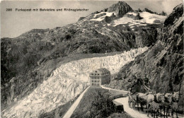 Delcampe - Furkapost Mit Belvedere Und Rhonegletscher (2065) - Obergoms