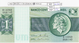 Delcampe - CRJ1842 BILLETE BRASIL 1 CRUZEIROS 1980 P-191Аc N01842 - Brésil