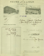 Delcampe - FACTURE - FAVRE JEUNE & LIOUX - LYON - USINE A VOIRON - 1900 – 1949