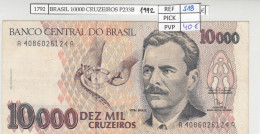 Delcampe - CRJ1792 BILLETE BRASIL 10.000 CRUZEIROS 1792 P-233b N01792 - Brésil