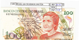 Delcampe - CRJ1891 BILLETE BRASIL 100 CRUZEIROS 1990 P-228 N01891 - Brésil