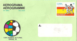 Delcampe - CUBA  AEROGRAM 1982 FUTBOOL - Aéreo