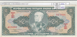 Delcampe - CRJ2404 BILLETE BRASIL 2 CRUZEIROS 1955 P-157 - Brésil