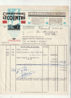 Delcampe - 94-Conserveries. Lecointre..Conserves De Poissons & De Légumes...Vincennes...Val De Marne...1953 - Alimentare