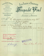 Delcampe - FACTURE - EAUX DE FLEURS D'ORANGER - LEOPOLD VIAL - LE CANNET PRES GRASSE - ESSENCES PARFUMERIE DISTILLATEUR - 1900 – 1949