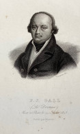 Delcampe - Gravure - Le Docteur F.J GALL -   - XIXe - BLAISOT - Documents Historiques