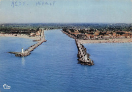 Delcampe - 34 AGDE LE GRAU D AGDE L EMBOUCHURE DE L HERAULT ET LA TAMARISSIERE - Agde