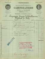 Delcampe - FACTURE - PHARMACIE PARFUMERIE - VERRERIES - MAISONS BUZENET & ROBIN - PARIS XIX ° - Profumeria & Drogheria
