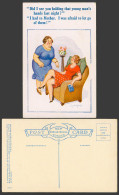 Delcampe - Donald McGill Old Postcard Hold Man's Hands? I Was Afraid To Let Go Of Him! 2073 - Cómics