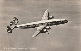 Delcampe - Vintage Rppc KLM K.L.M Royal Dutch Airlines Lockheed Constellation L-1049 - 1919-1938: Fra Le Due Guerre